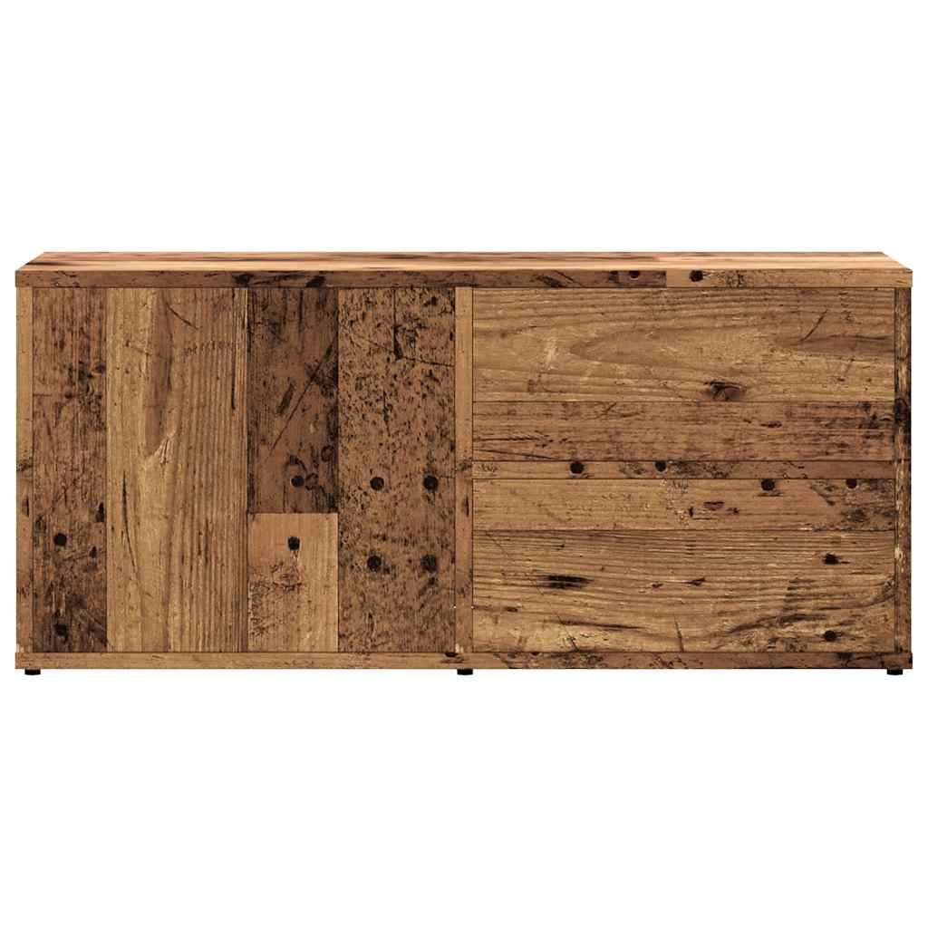 TV Stand with Rustic Wood Look 80 x 34 x 35.5 cm Engineered Wood