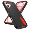 For iPhone 16 Case PC+Silicone+EVA Kickstand Drop-Proof Phone Cover