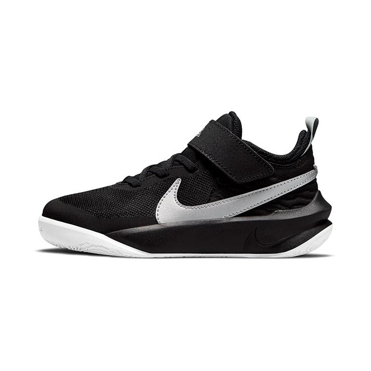 (PS) Nike Team Hustle D10 Black Metallic Silver Kids CW6736-004 EU 28