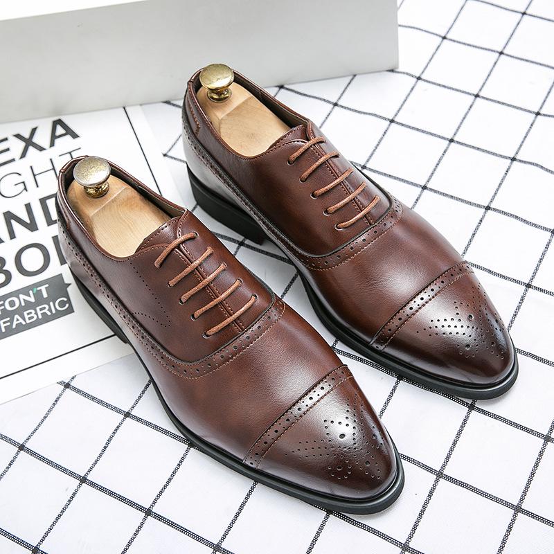Pointed Toe British Style Leather Loafers - Men's Office, Casual, Wedding Shoes