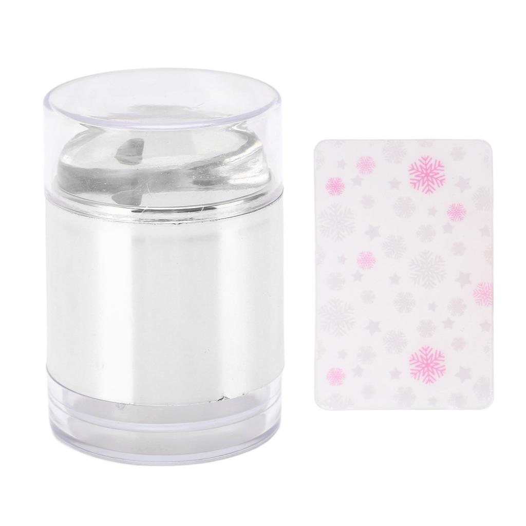 Nail Art Stamper Kit Strong Adhesive Clear Double Headed Nail Art Jelly Stamper with Lace Floral Pat