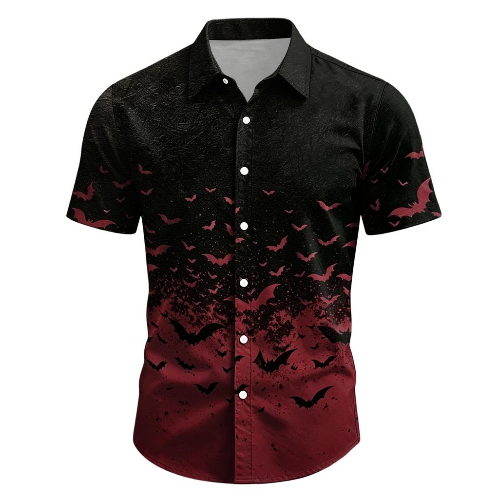 Men's Casual Short Sleeve Button-Down Shirt for Everyday Wear