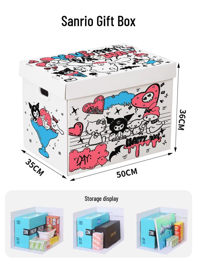 White Cardboard Surprise Gift Box for Birthday