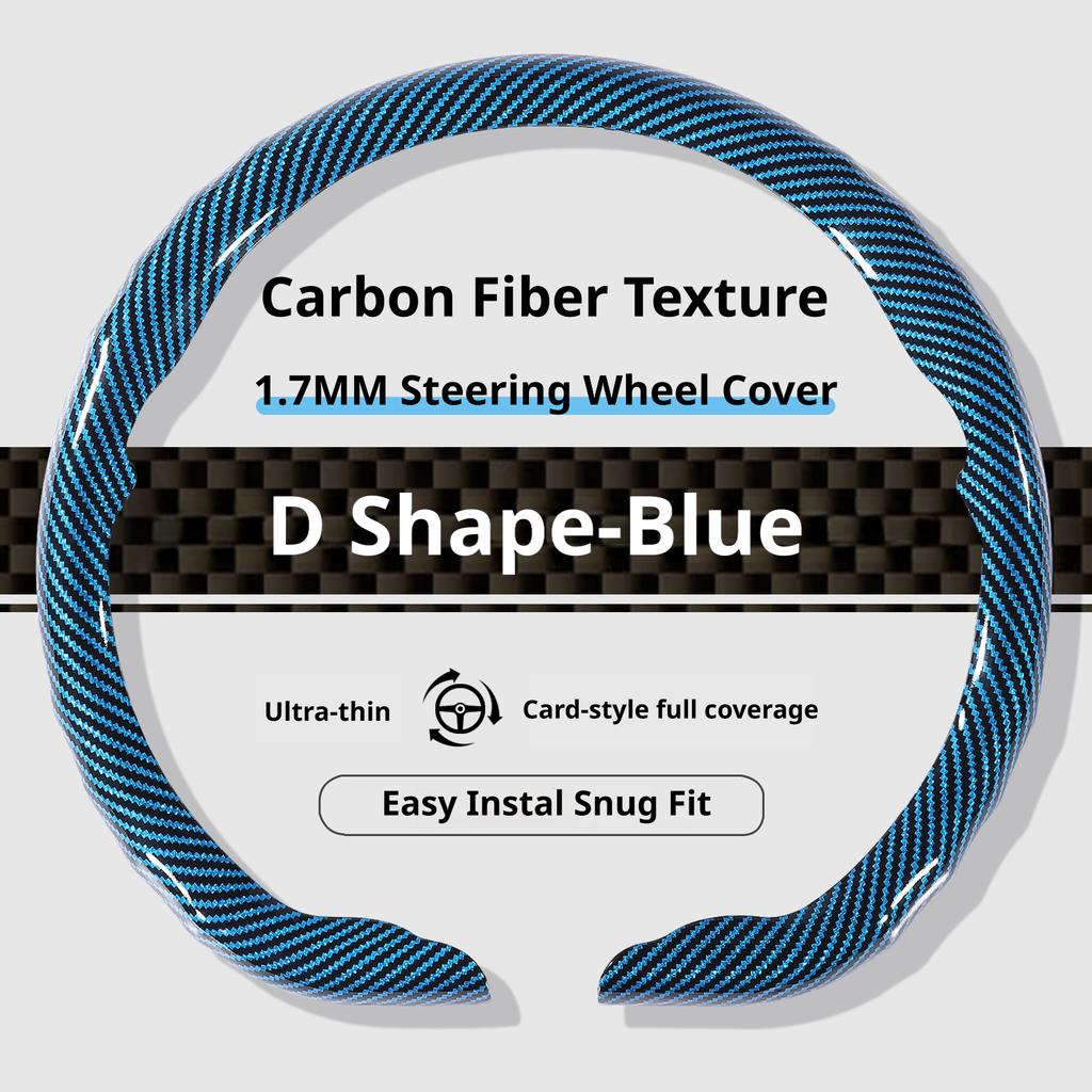 For MAZDA Steering Wheel Cover Sport Carbon Fiber Texture 37-38CM Fits 3 5 6 SKYACTIV CX30 CX5 CX8 CX9 MX5 RX8 RX7 BT50 Axela