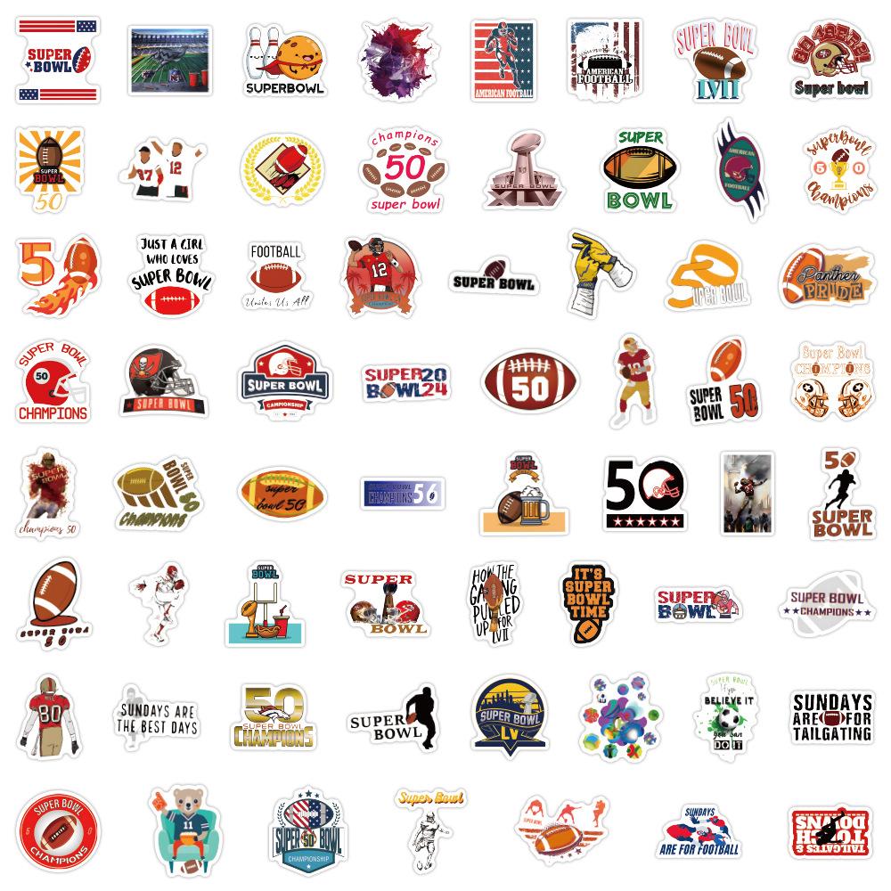 60 New SuperBowl Graffiti Stickers Decorative Notebook Guitar Personalized Waterproof Stickers