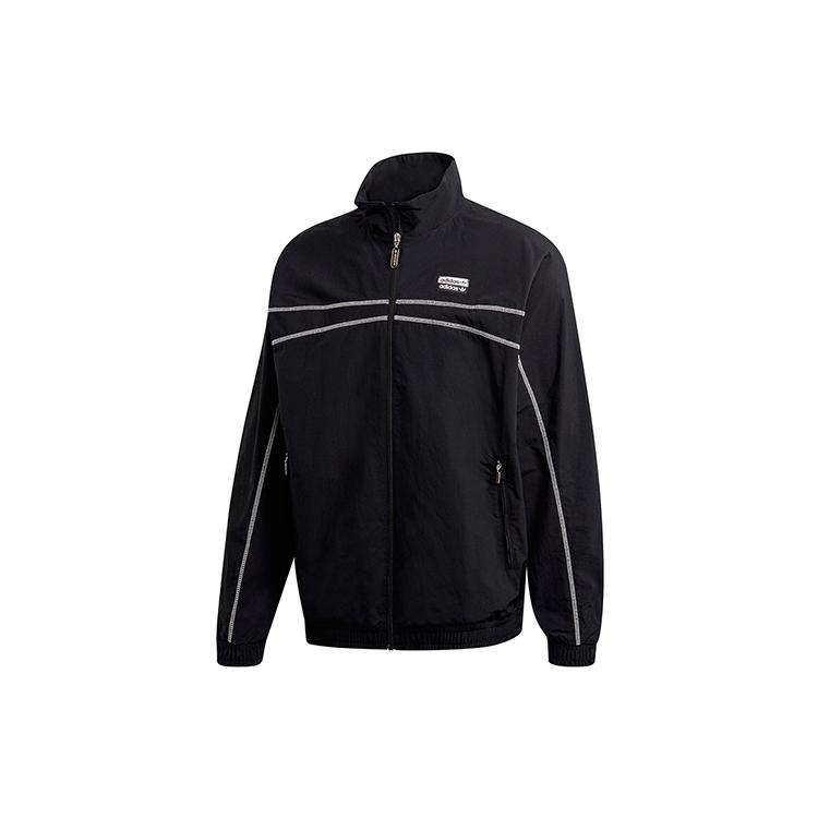 Adidas Jackets Men's Black Stand Collar Moderate Other (Unisex) Jackets GI7437