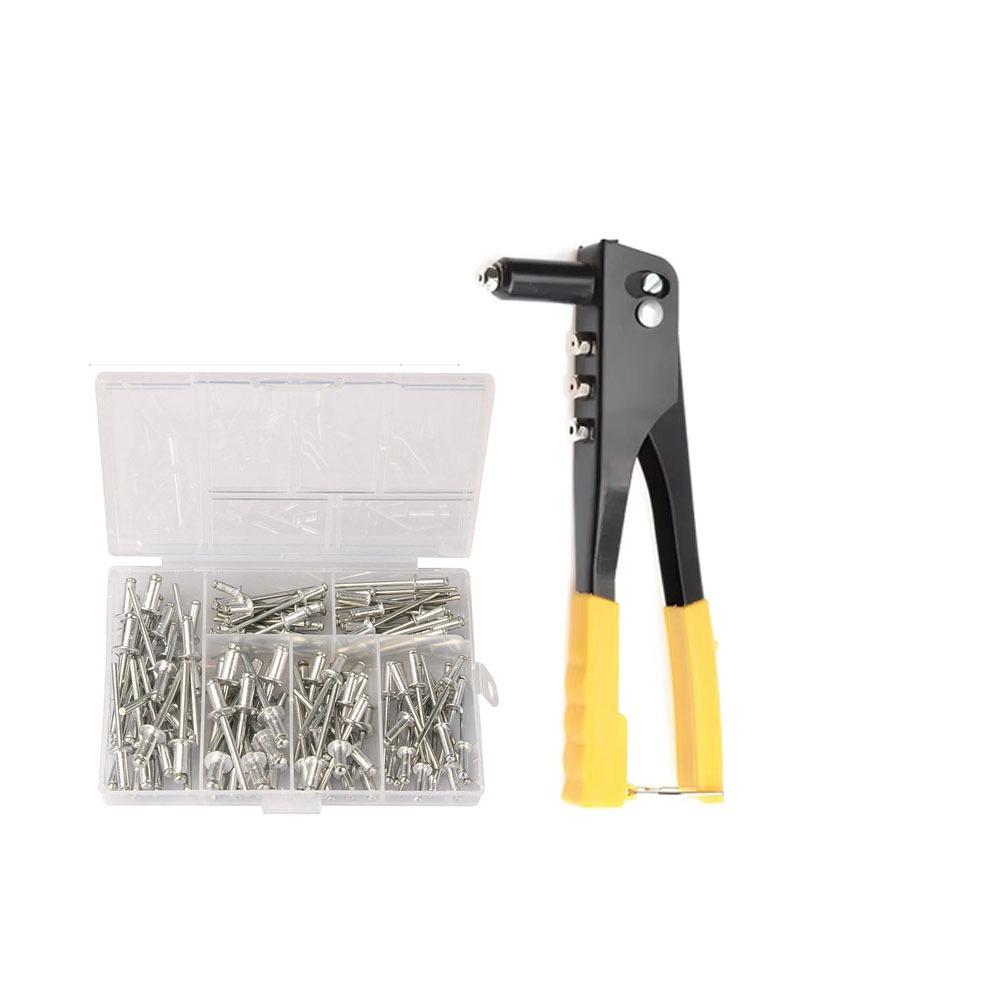 120Pcs Manual Riveter Set Heavy Duty Pressure Rivet Nut Tool Kit Manual Riveter  DIY Projects