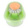 Миска для миття фруктів з центрифугою, з щіткою та друшляком, велика, портативна, багатофункціональна, мийка, скрабер, зелена