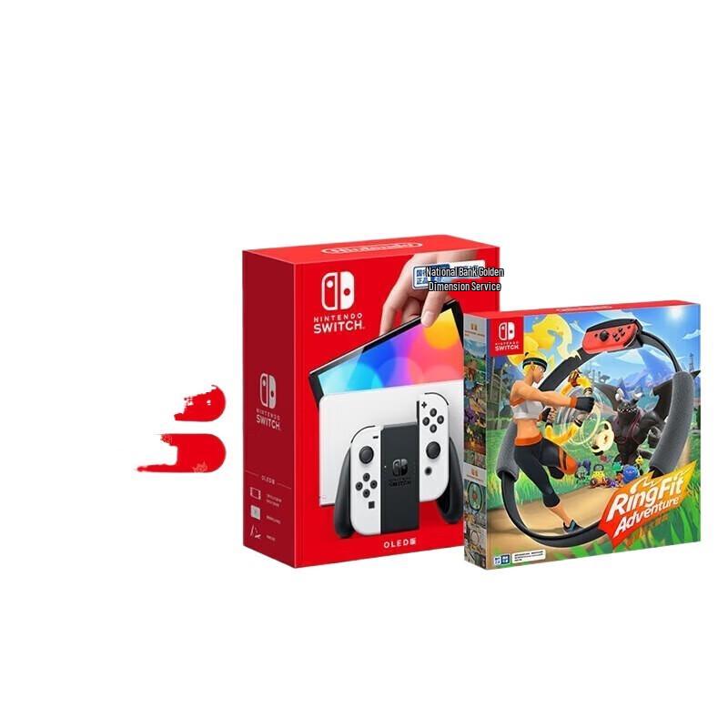 Консоль Nintendo Switch OLED с белыми Joy-Con