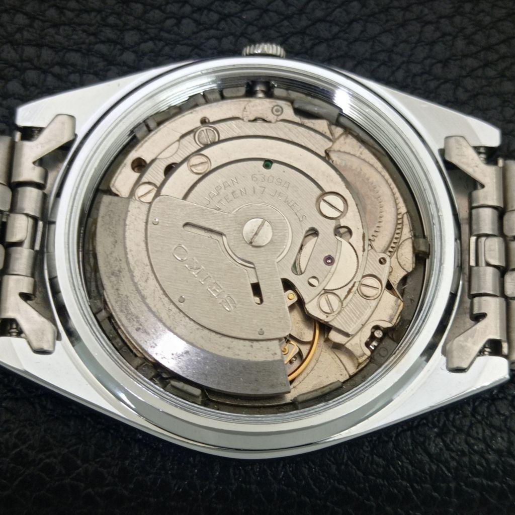 REFURBISHED SEIKO 5 AUTOMATIC 6309A JAPAN MENS VINTAGE SILVER WATCH a442428-4
