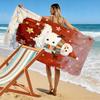 Festive snowman delight Print beach towel, quick drying, suitable for travel, outdoor sports, jogging, the beach and swimming, gift