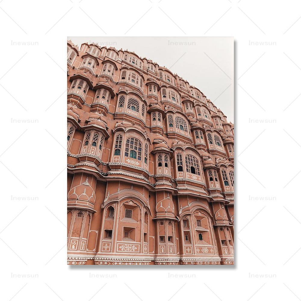 India City Gallery Wall Canvas Painting Taj Mahal Print Photography Wall Art Pictures Architecture Poster Nordic Home Decor