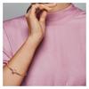Pandora Pink Fan Clip Rose Gold Metal/artificial Stone Pendant for Women 788153C01