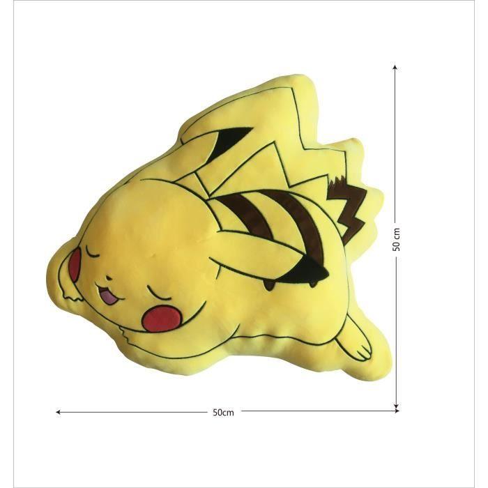 Coussin Premium 3D - POKEMON - Pikachu Couché - Microfibre - 50 Cm