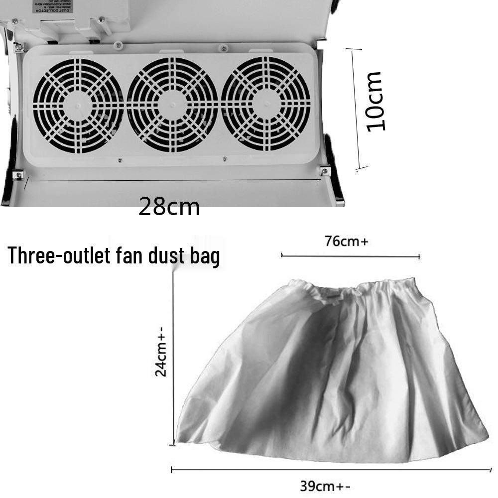 Nail Dust Collector: Single, Double, or Triple Fan with Multiple Non-Woven Dust Collection Bags