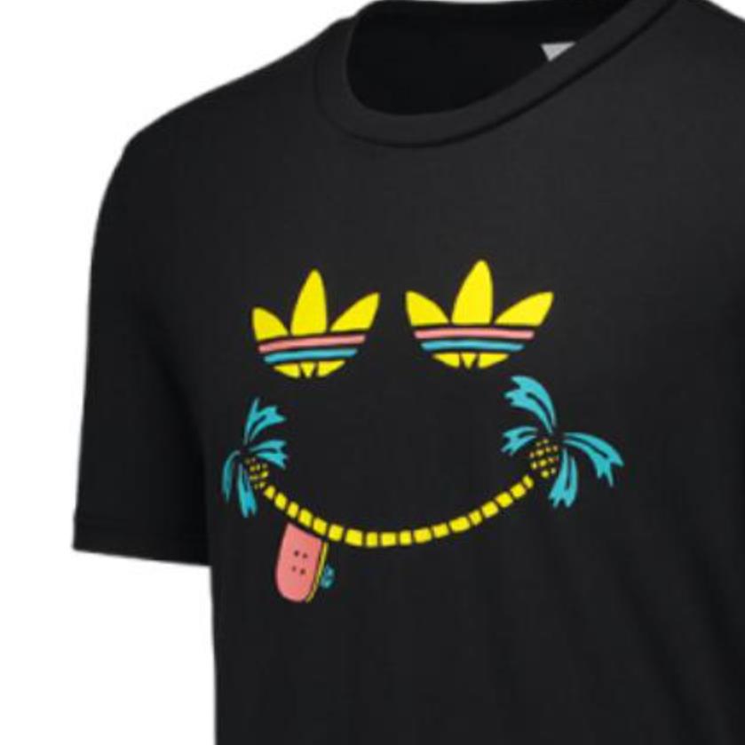 Adidas Originals Ležérní tričko s kulatým výstřihem a krátkým rukávem pro muže, černé CF5832