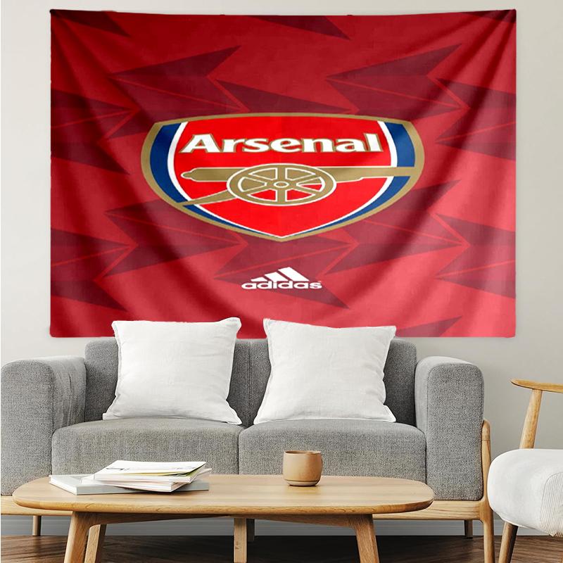 Arsenal Football Club Print Tapestry, Backdrop, Easy Setup, Ideal for Bedroom, Office & Living Room, with Aesthetic Wall Hanging Decor.