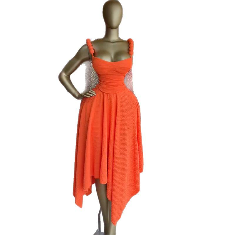 2026 Spring Elegant Women's Camisole Top & Irregular Skirt Set