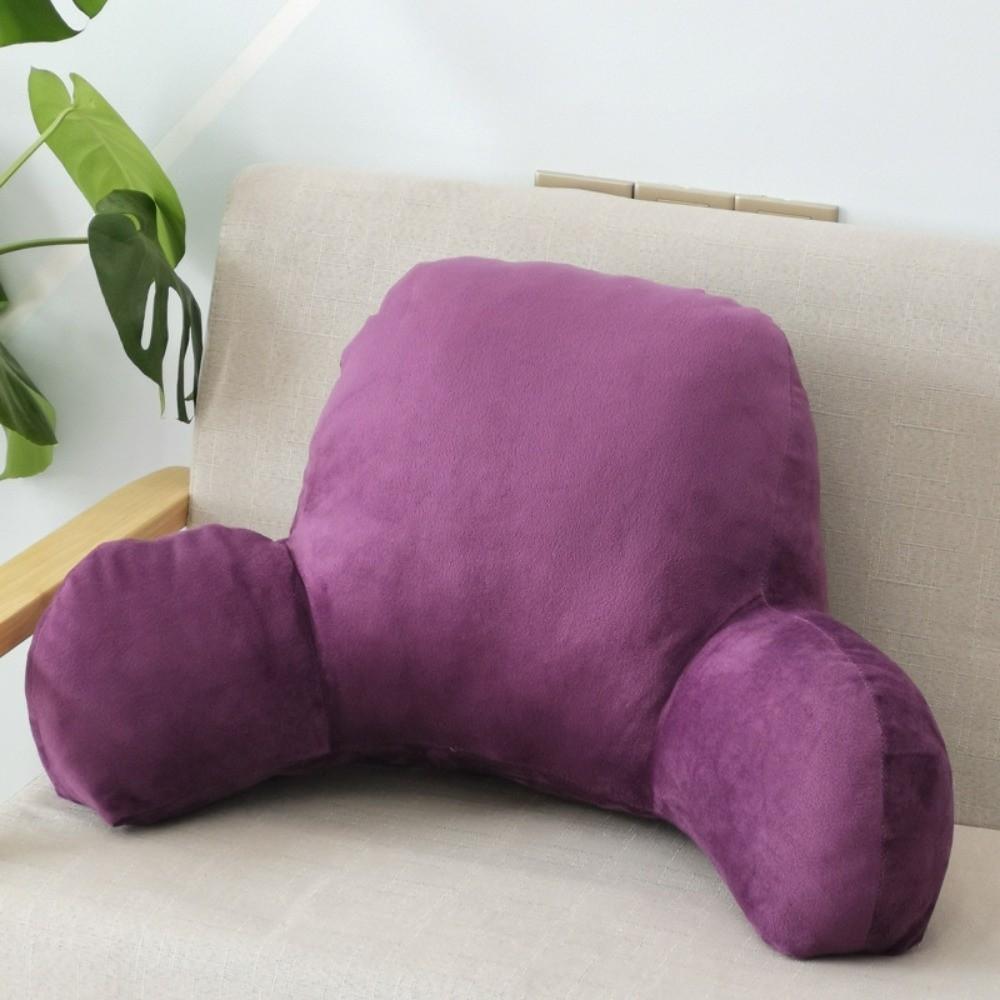 Relaxation with Armrests Back Cushion Solid Color PP Cotton Lumbar Backrest Sofa Waist Support Seat Reading Time фиолетовый 6150₽