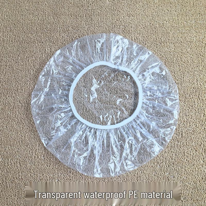 

Women s Waterproof Shower Cap - Thickened, Anti-Oil, Plastic Hair Cover for Bath & Kitchen Use 26-28cm