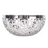 Stainless Steel Fruit Bowl Hollow Decorative Modern Fruit Holder Produce Basket for Kitchen Counter 20cm   7.9in