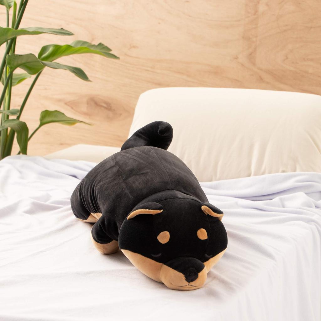 LIV HEART Premium Sleepy Animals Body Kotetsu the Black Shiba Large Size 73cm in Fluffy and Squishy Plush Gift Item Pillow, Inu, (Approx. Length),