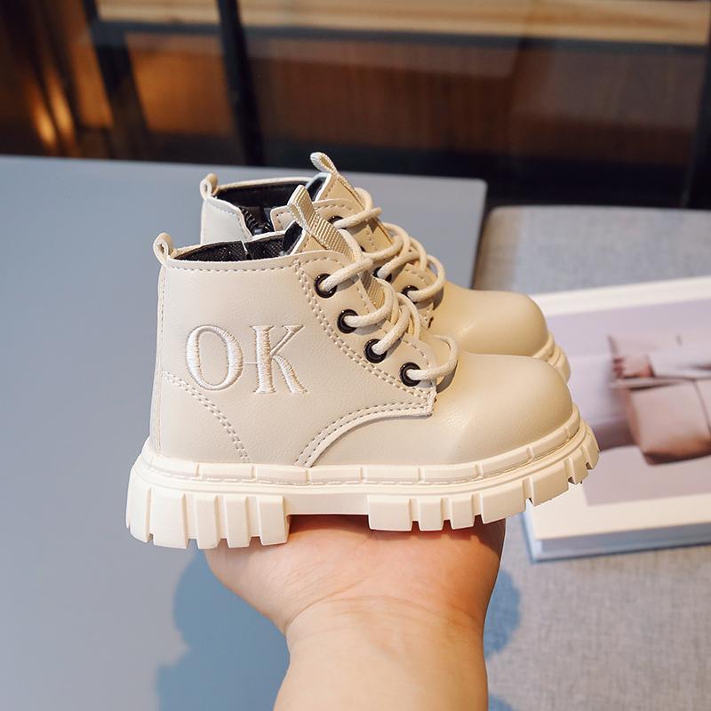 2024 Boots for Kids Girls Embroidery Britain Style Classic Cool Toddler Boots for Boys Children Fashion Casual Ankle Boot Spring