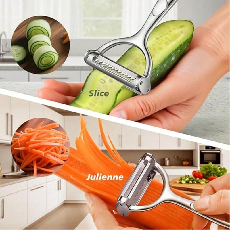 Multi-Purpose Stainless Steel Peeler - Effortlessly Peel Potatoes, Cucumbers and Carrots - Perfect for Kitchen, Restaurant and Hotel Use