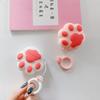 Cat's Paw Cartoon Earphone Case For Air Pro 6 TWS Case For Lenovo HT38 Cover with Hand Ring Earphone Case