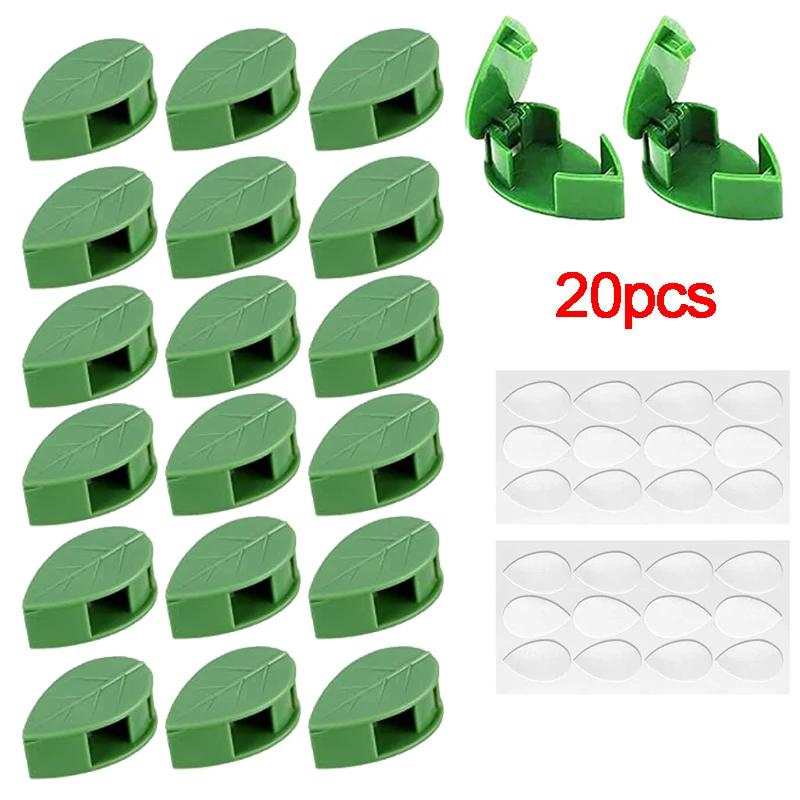 10-30pcs Plant Climbing Wall Fixture Clips Invisible Plant Clips Self-Adhesive Hook Vine Traction Plant Clips Home Garden Decor