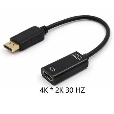 Vergoldetes DisplayPort-auf-HDMI-Adapterkabel, 1080P/4K, High-Definition, große DP-auf-HDMI-Buchse