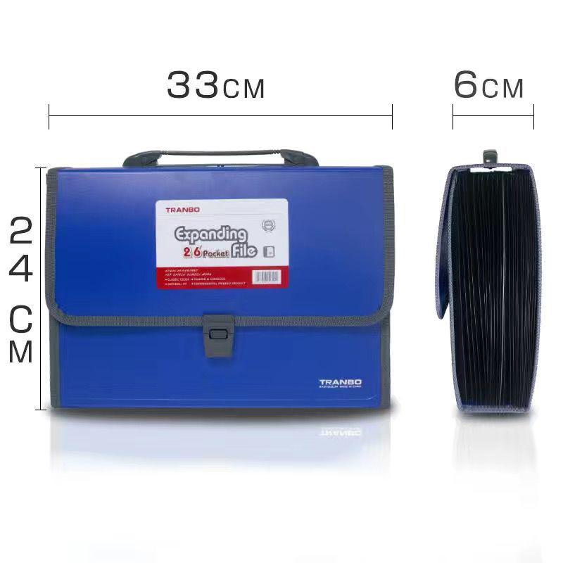 26-lagige Handheld-Akkordeon-Tasche für Highschool-Schüler - Großes Fassungsvermögen, mehrschichtige, klassifizierte Aktenmappe