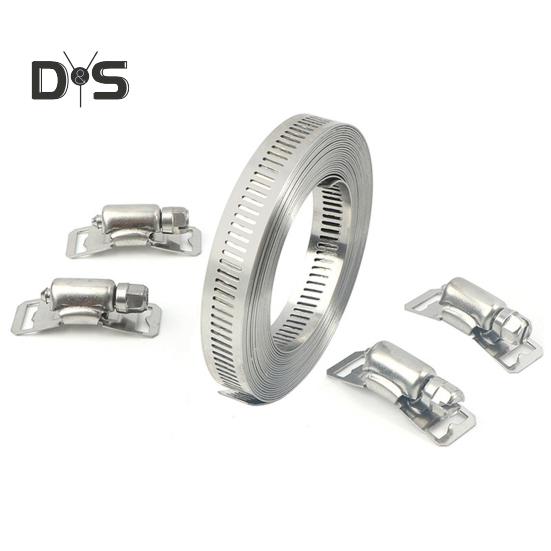 Stainless Steel Pipe Hose Clamps Rustproof Corrosion Resistant Easy To Use Adjustable Throat Clamp Worm Clip Hoop Cable Ties