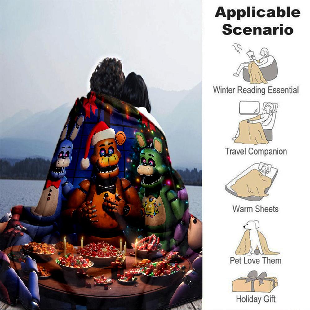 Five Nights Freddy'S Party Blanket Soft Throw Blanket For Home Bedroom Bed Sofa Travel Office Solid Christmas Blanket