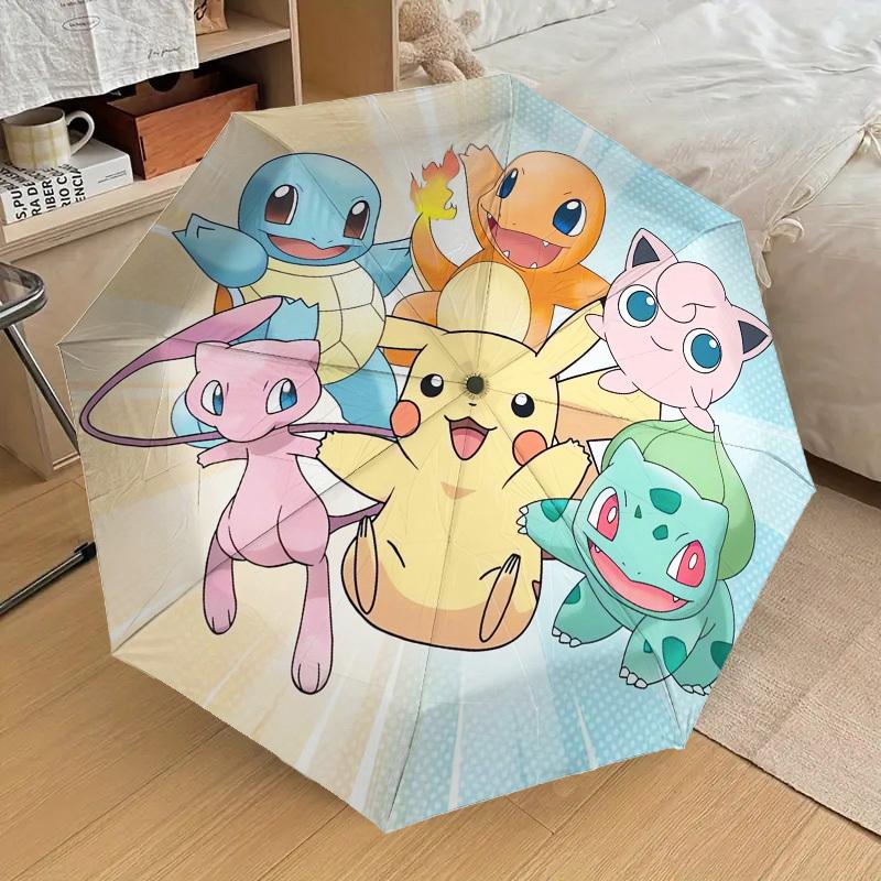 1pc Pokemon Characters Themed High-quality Umbrella,Automatic Opening and Closing Umbrella,Multi-functional Umbrella G0811247