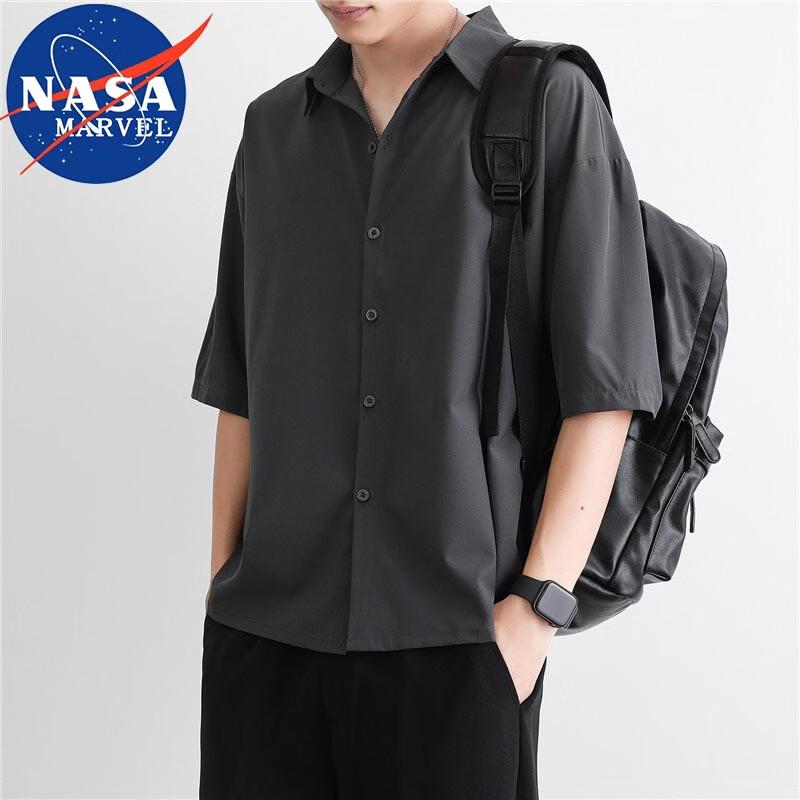 NASA MARVEL Men s Casual Short Sleeve Shirt 3XL