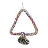 Chewing Design Rope Perch Stand Triangular Shape Colorful Parrot Toy Bird Swing Toy For Parakeets