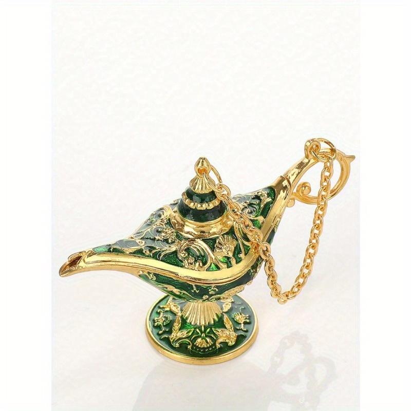 

1 шт. Волшебная лампа желаний, Винтажный дворцовый декор, Подходит для дома, гостиной, домашнего декора, декора для тематической вечеринки, декора для сцены, праздничного декора зелёный