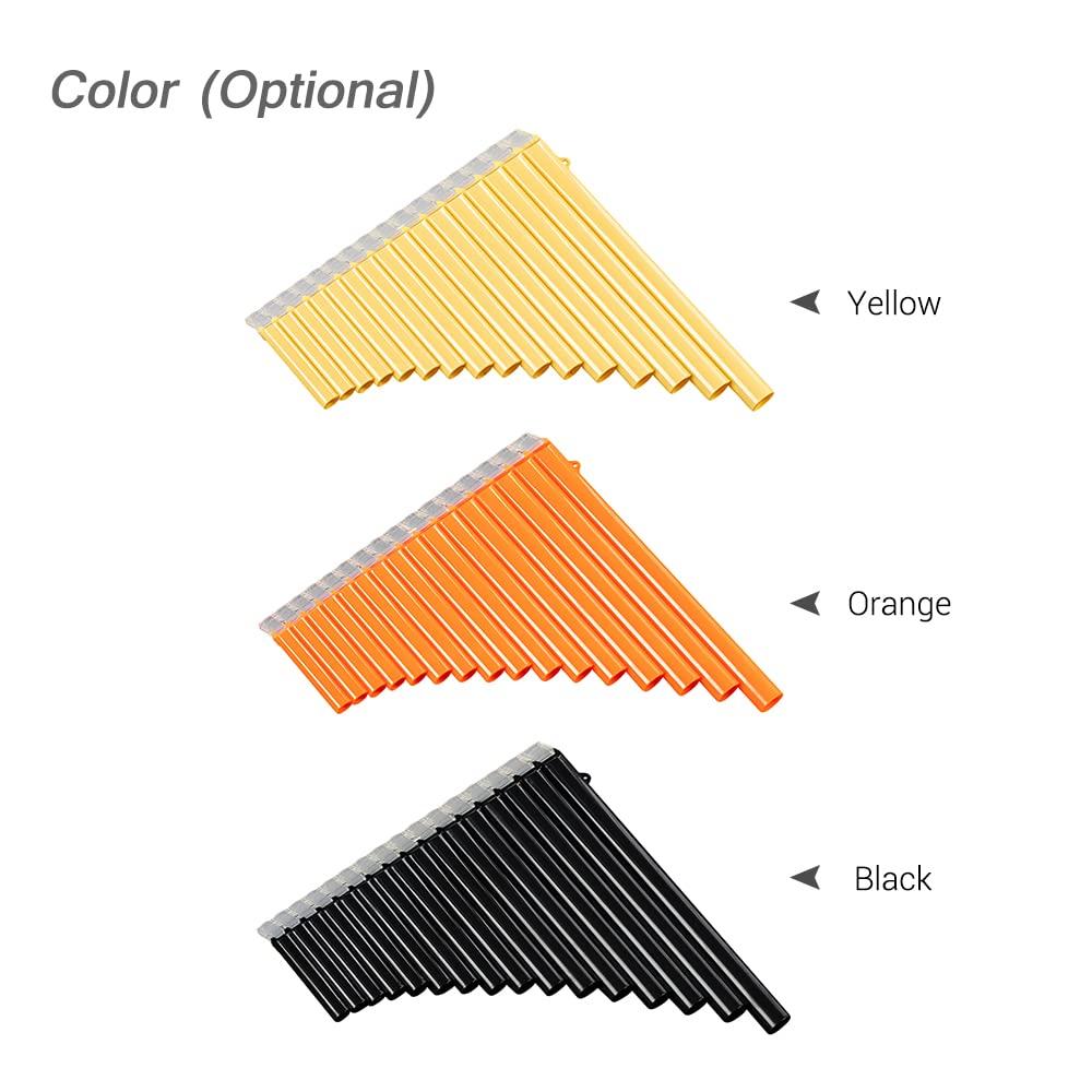 HEIYE Panpipe Pan Flute Key ABS Panpipe Chinese Traditional Woodwind Instrument with Carrying Bag 16-Pipe G-A2