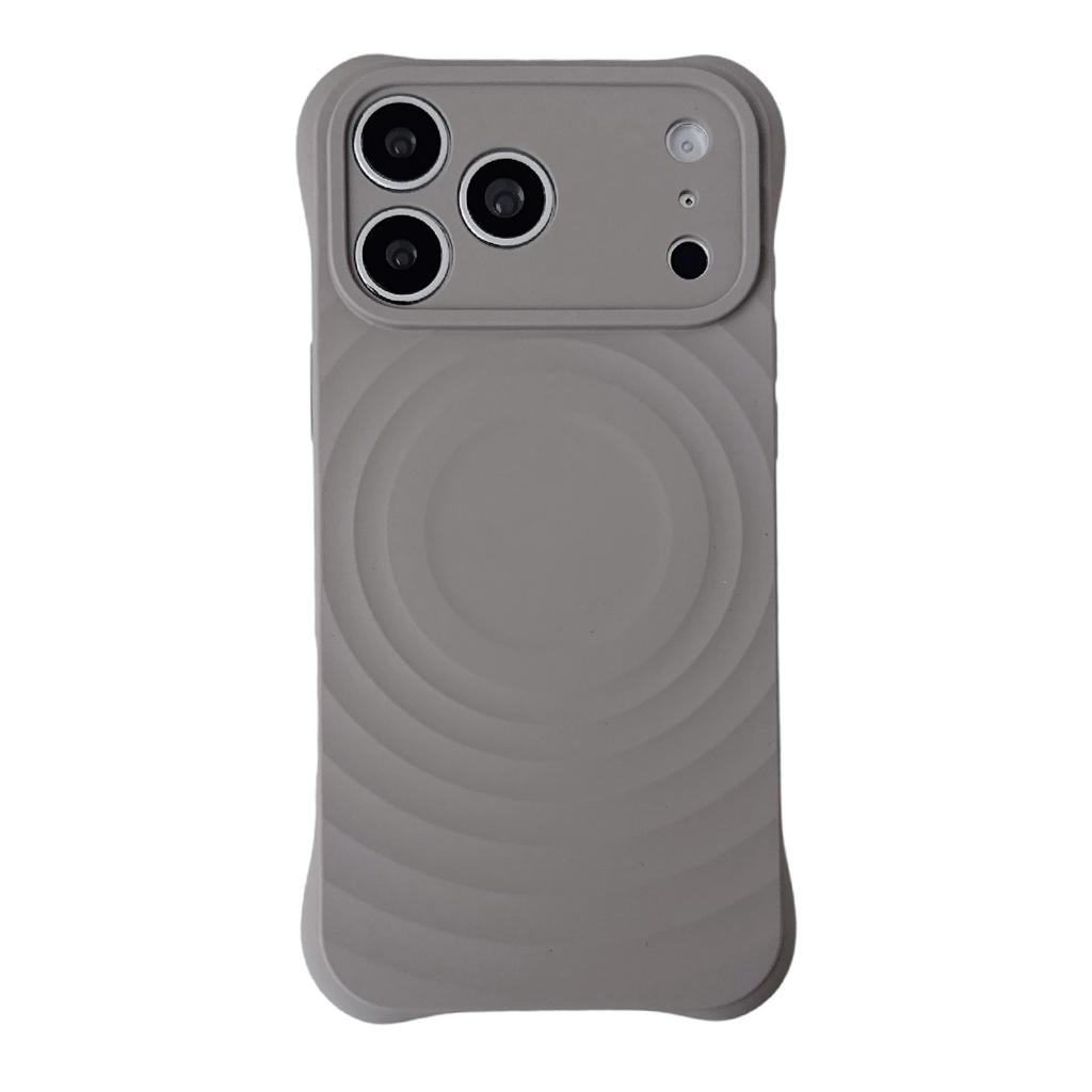 Liquid silicone ripple pattern magnetic mobile phone case Apple 17PROMAX protective case for iPhone16/15/14