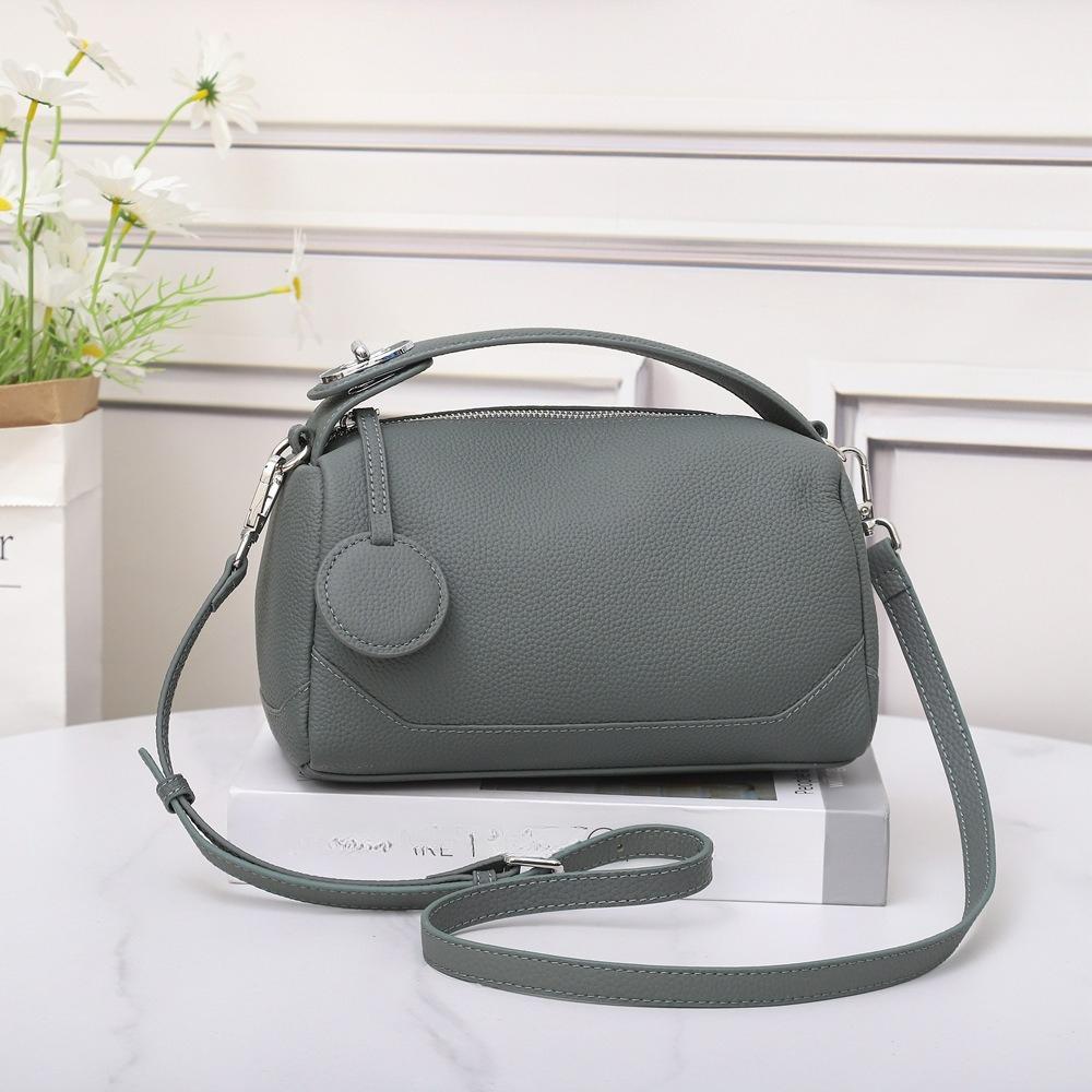 Versatile Pillow Bag Genuine Leather Simple Soft Leather Handbag Shoulder Small Crossbody Bag
