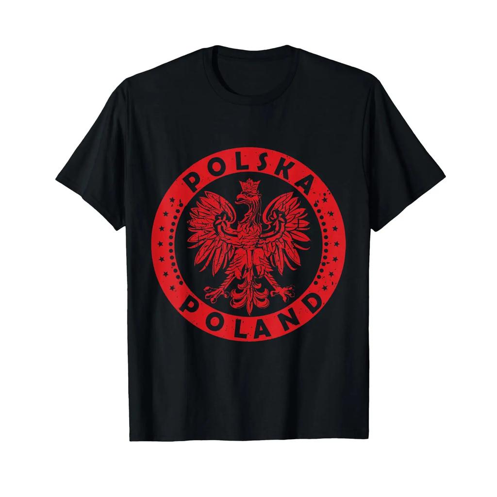 Polska Polish Eagle Vintage Distressed Poland Coat Of Arms T Shirt Vintage Washed Top For Everyday Wear Slightly Unisex Soft