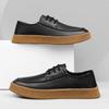 FashionBritish Style Men Dress Shoes Genuine Leather Formal Shoes Fashion Man Casual Flats Lace Up Male Vulcanize Footwear Leisure Walk