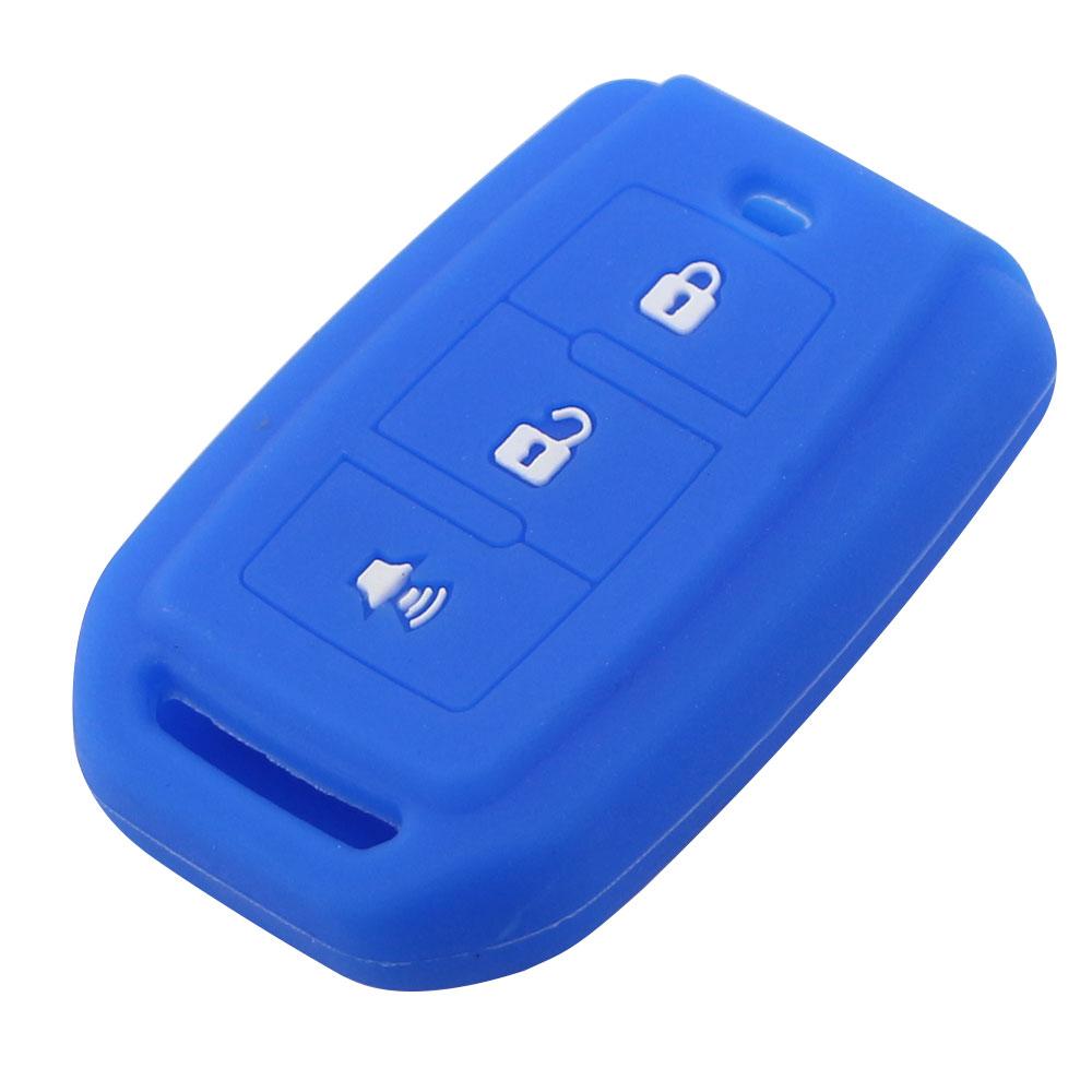Silicone Car Key Cover Case 3 Buttons For Toyota Avanza Veloz Rush Agya Keyless Protector Keychain