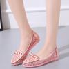 Mode Sommer Hohl Netz Atmungsaktiv Spitzschuh Mit Schleife Schuhe für Damen 2025 Trend Niedriger Preis Großhandel Bequeme Lässige Damen Ballerinas