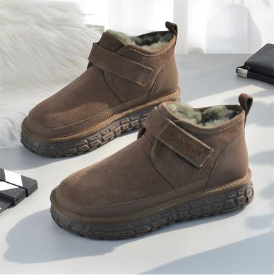 Men's Casual Shoes, Winter Multi-functional Fleece Warm Work Boots, Outdoor Anti-slip and Wear-resistant Snow Boots