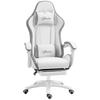 Gaming Chair Ergonomic Gaming Armchair with Backrest Reclining To 135 and Lumbar Support, 65 X 65 X 121-129 Cm White