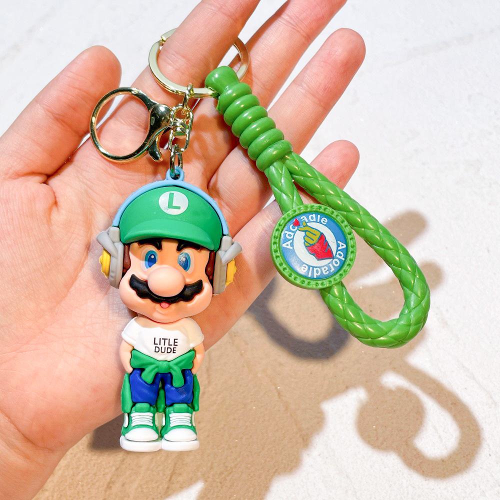 27 Stile Super Mario Bros Schlüsselanhänger Actionfigur Niedlicher Cartoon-Charakter Spielzeugpuppe Modell Dekoration Kindergeburtstagsgeschenk