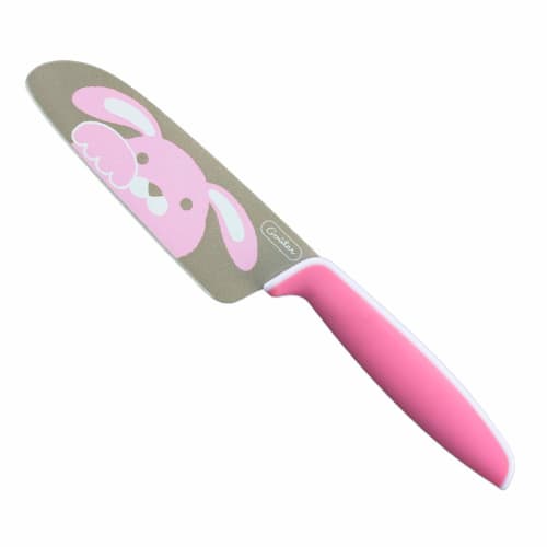 Fuji Cutlery Children's Stainless Steel Knife, Goote Children's Knife (Double-Edged), FC-791, Pink (Rabbit Design), 235mm, AGC0102