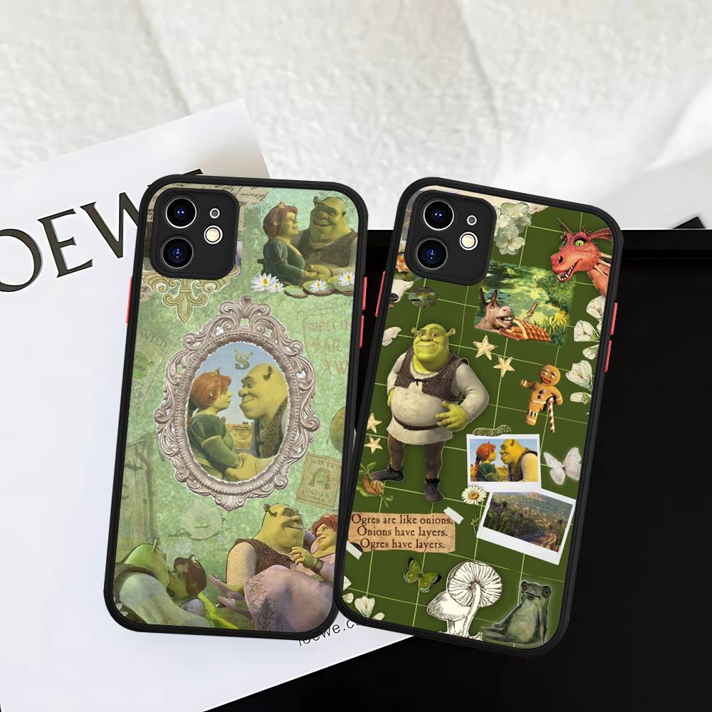 Classic Movie S-Shrek Matte Translucent Phone Case For Iphone 16 ProMax 15 14 13 12 11 X XS PRO Plus